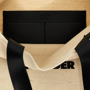 Τσάντα tote Jil Sander δίχρωμη από τζούτ  