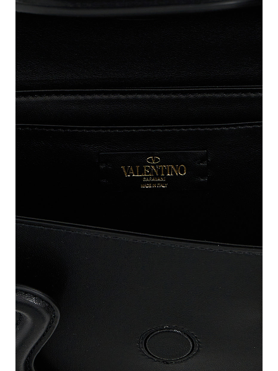 Valentino Garavani Black Leather Shoulder Bag