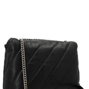 PINKO Black Lamb Leather Crossbody Bag