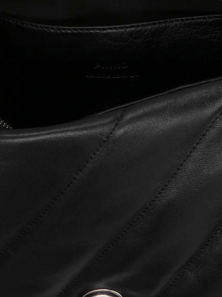 PINKO Black Lamb Leather Crossbody Bag