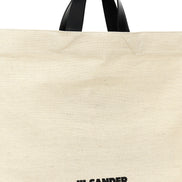 Τσάντα tote Jil Sander δίχρωμη από τζούτ  