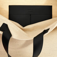 Τσάντα tote Jil Sander δίχρωμη από τζούτ  