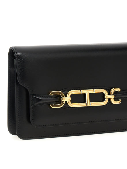 Τσάντα Crossbody από Μαύρο Δέρμα Tom Ford