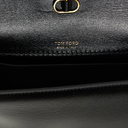 Τσάντα Crossbody από Μαύρο Δέρμα Tom Ford