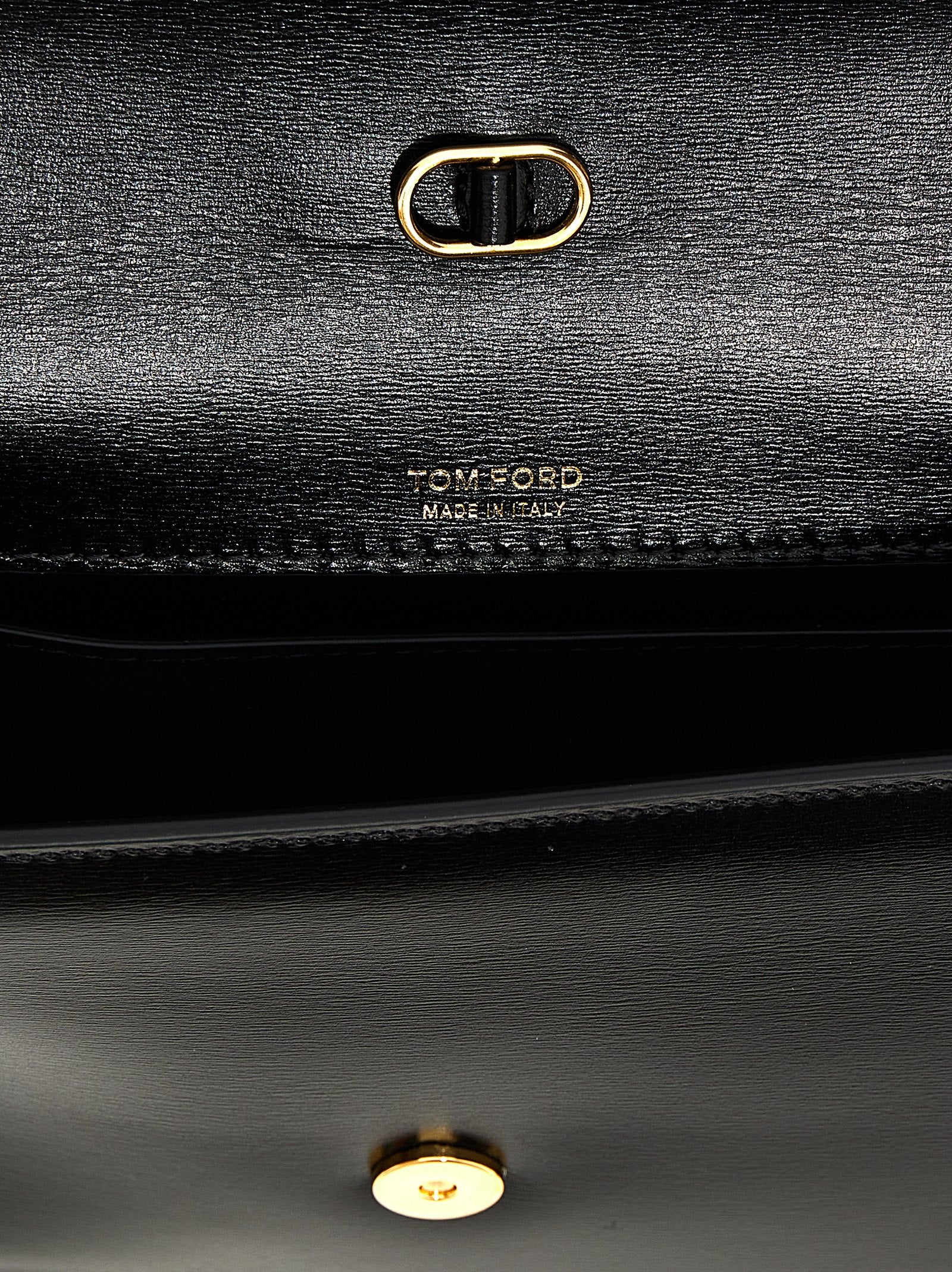 Τσάντα Crossbody από Μαύρο Δέρμα Tom Ford