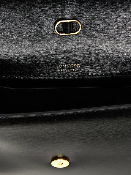 Τσάντα Crossbody από Μαύρο Δέρμα Tom Ford
