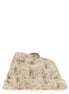 The Attico Gray Leather Clutch Bag