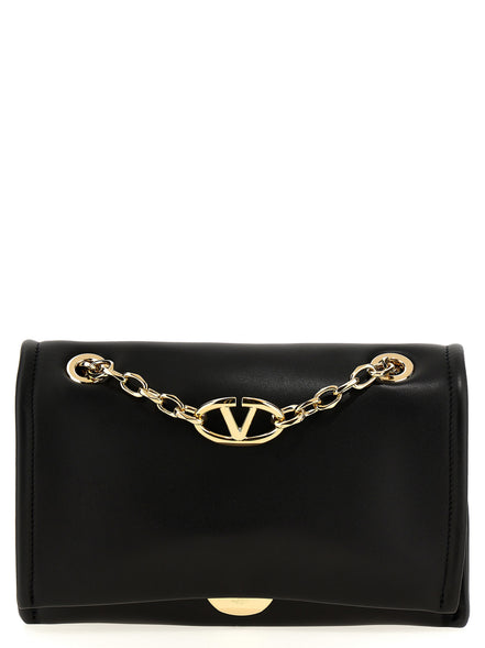 Valentino Garavani Black Lamb Leather Shoulder Bag