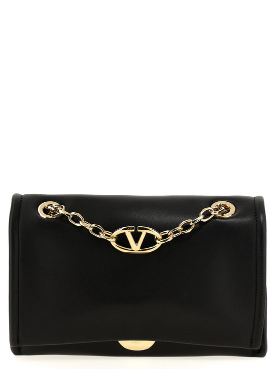 Valentino Garavani Black Lamb Leather Shoulder Bag