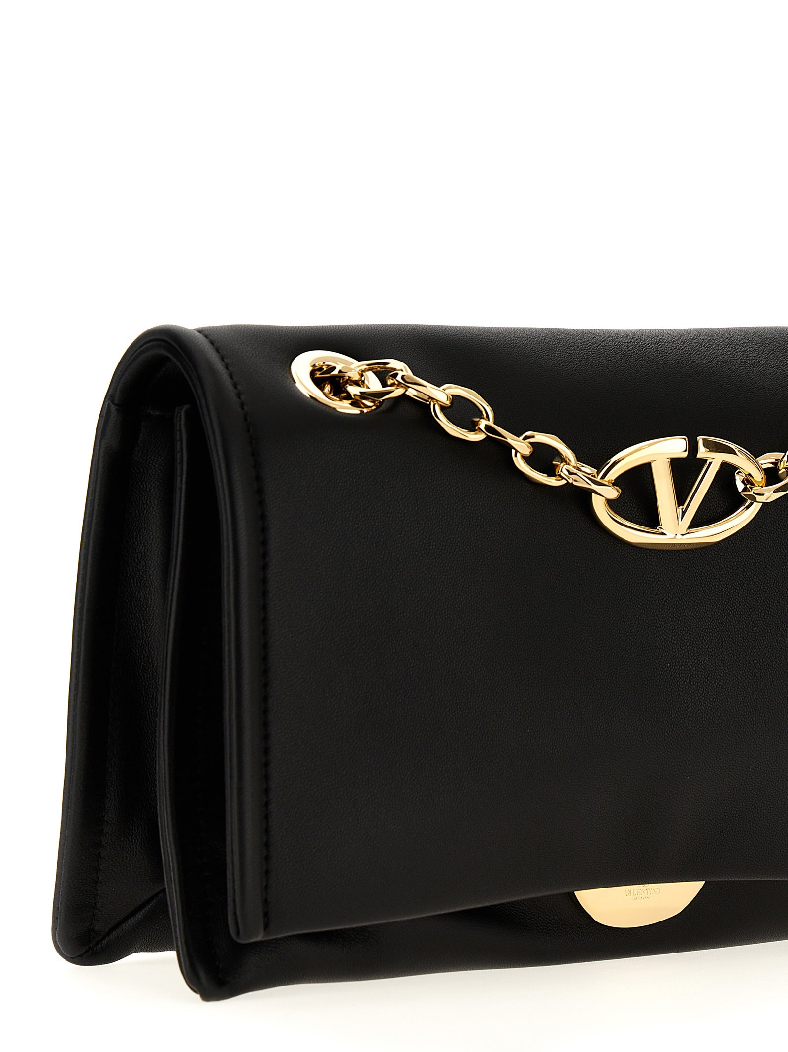 Valentino Garavani Black Lamb Leather Shoulder Bag