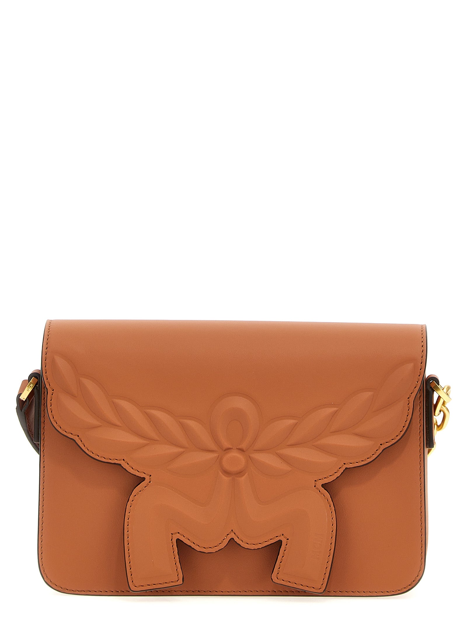 Τσάντα Crossbody από Καφέ Δέρμα Μόσχου MCM