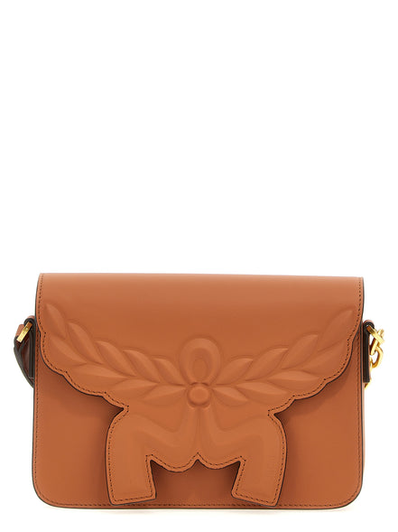 Τσάντα Crossbody από Καφέ Δέρμα Μόσχου MCM