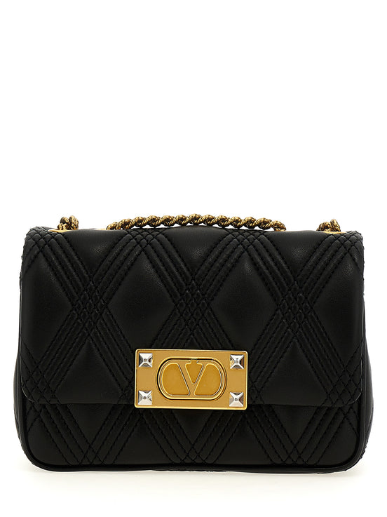 Valentino Garavani Black Lamb Leather Shoulder Bag