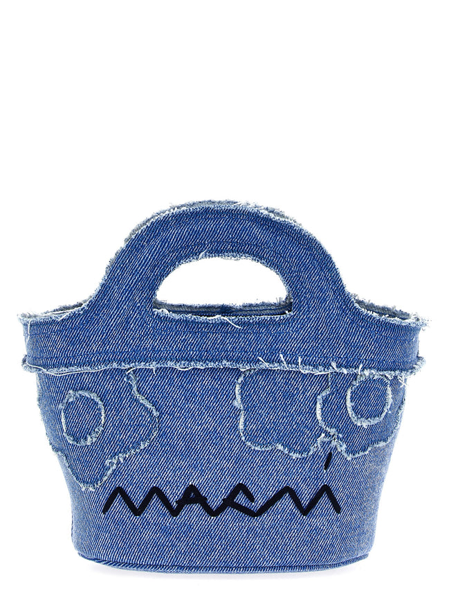 Marni Blue Cotton Handbag