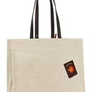 Τσάντα Tote από Μπεζ Ύφασμα Ferragamo