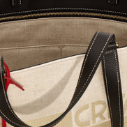 Τσάντα Tote από Μπεζ Ύφασμα Ferragamo