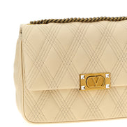 Valentino Garavani White Lamb Leather Shoulder Bag