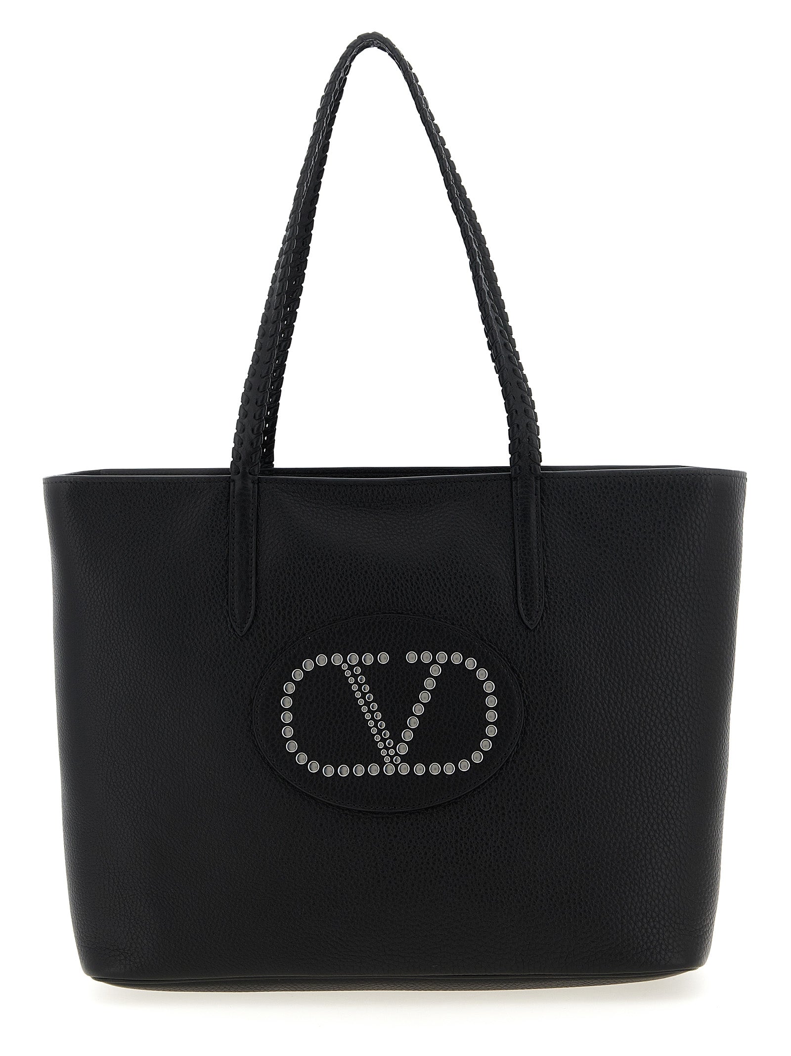 Valentino Garavani Black Calfskin Tote Bag