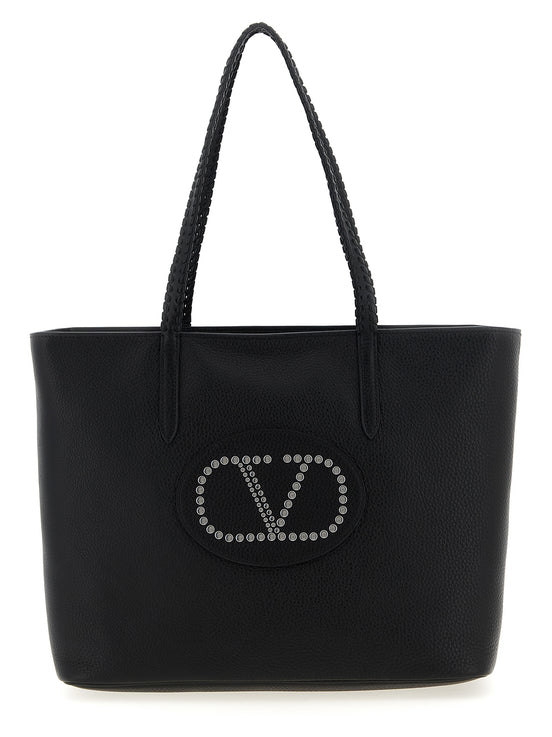 Valentino Garavani Black Calfskin Tote Bag