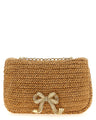 Self-Portrait Beige Raffia Shoulder Bag