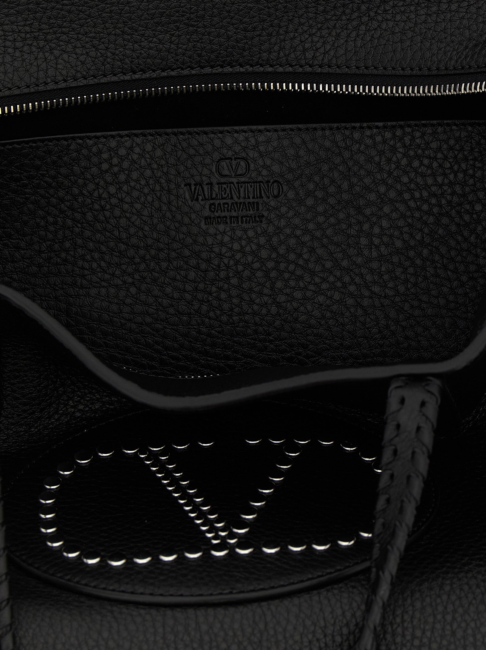 Valentino Garavani Black Calfskin Tote Bag