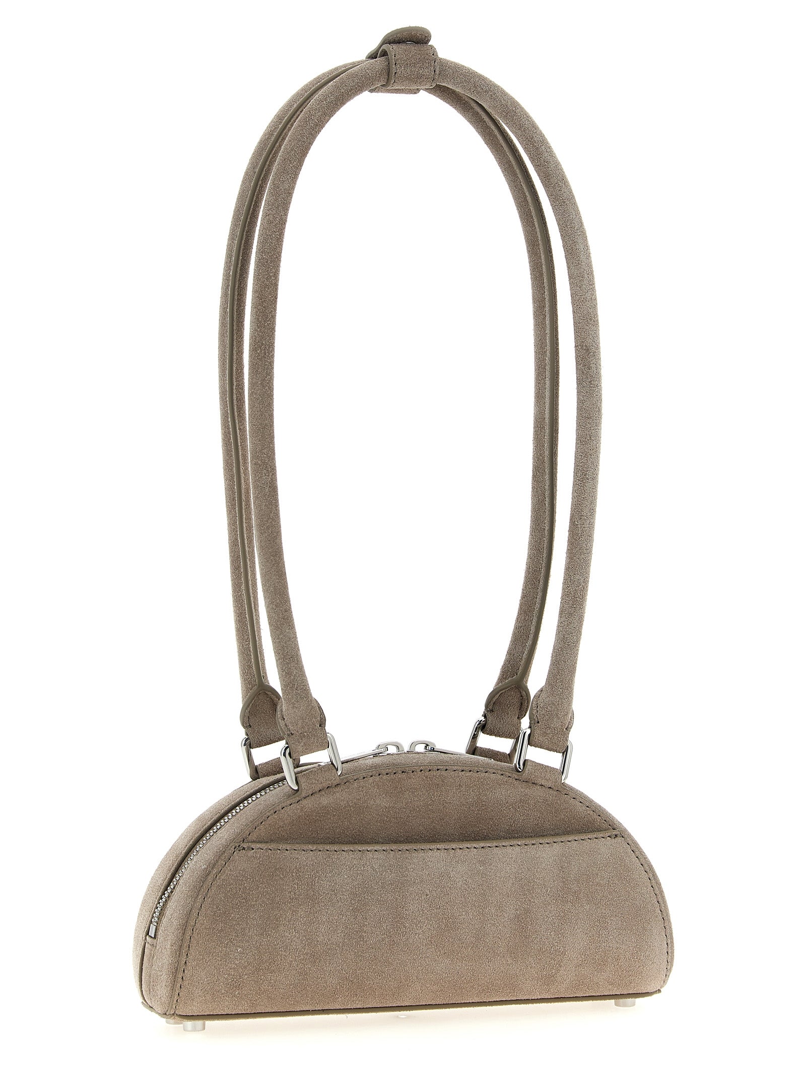 Self-Portrait Gray Lamb Leather Shoulder Bag
