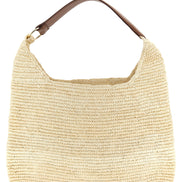 Maison Michel Brown Raffia Shoulder Bag