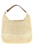 Maison Michel Brown Raffia Shoulder Bag