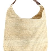 Maison Michel Brown Raffia Shoulder Bag