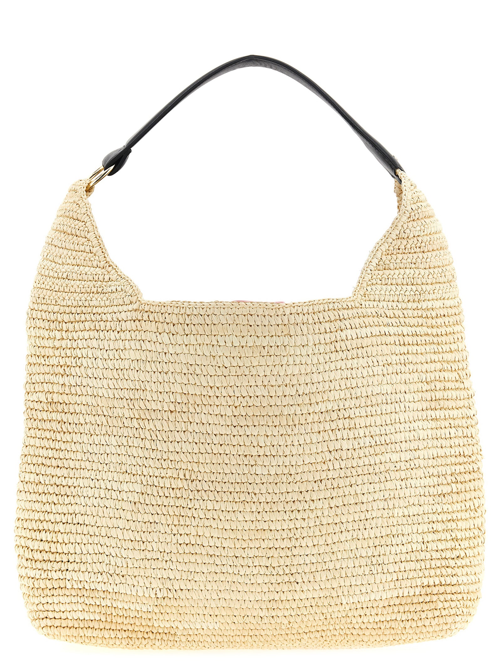 Maison Michel Beige Raffia Shoulder Bag