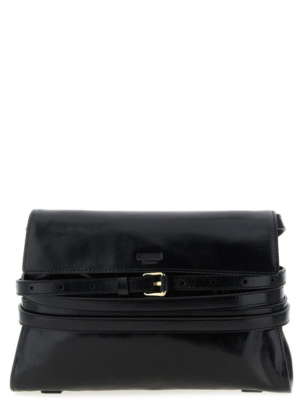 Moschino Black Leather Crossbody Bag