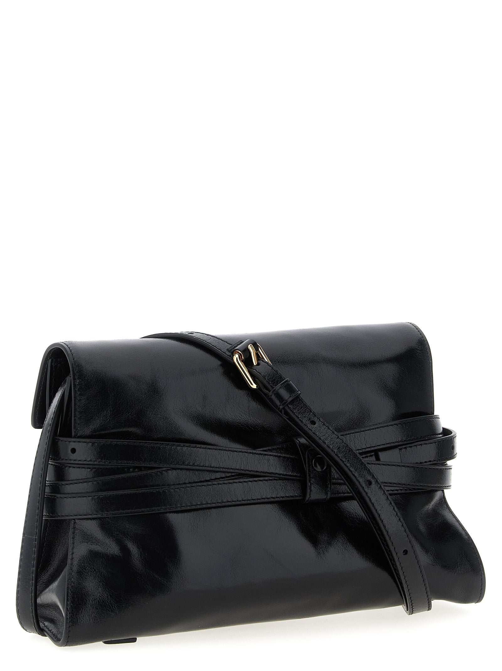 Moschino Black Leather Crossbody Bag