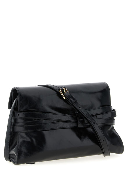 Moschino Black Leather Crossbody Bag