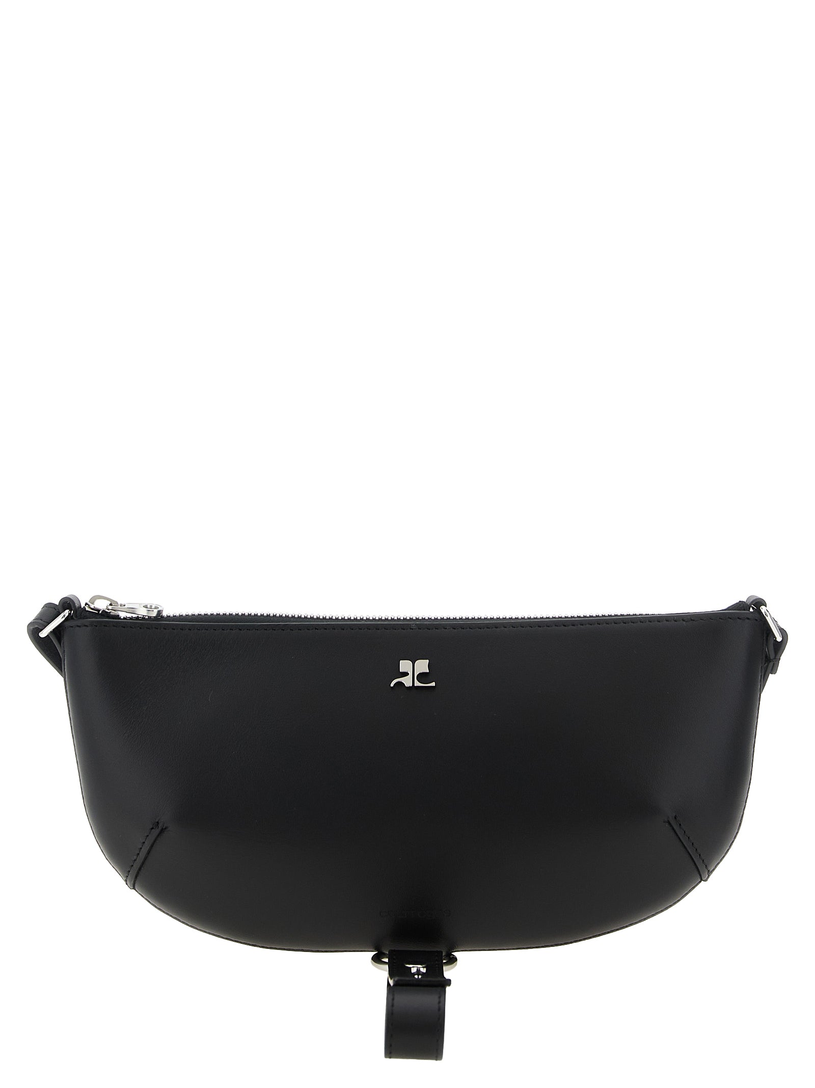 Courrèges Black Calfskin Shoulder Bag