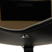 Courrèges Black Calfskin Shoulder Bag