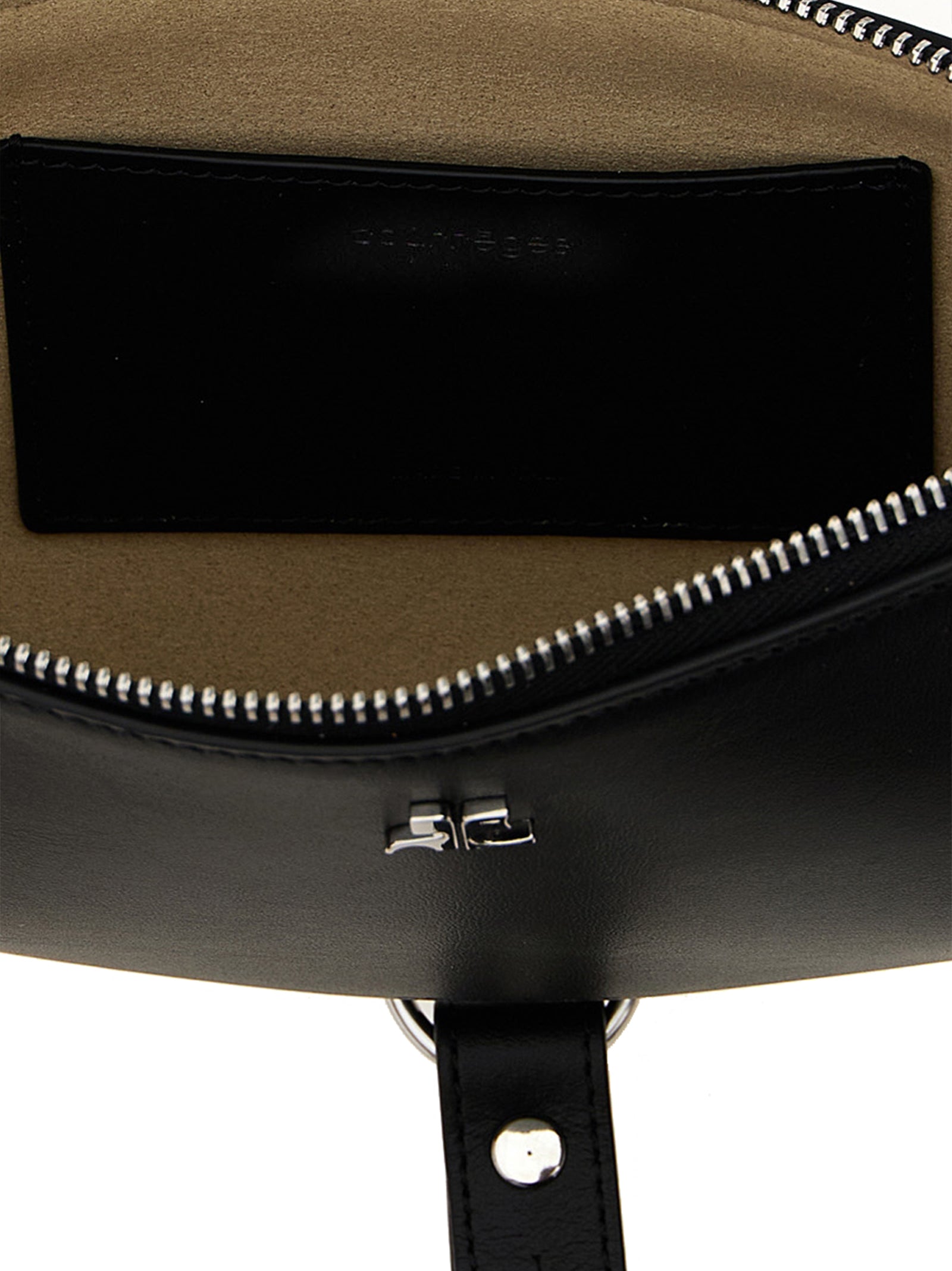 Courrèges Black Calfskin Shoulder Bag