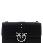 PINKO Black Goatskin Crossbody Bag