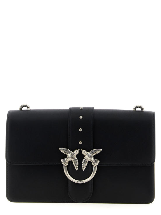 Τσάντα Crossbody από Μαύρο Δέρμα Κατσίκας PINKO