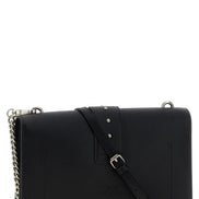 PINKO Black Goatskin Crossbody Bag