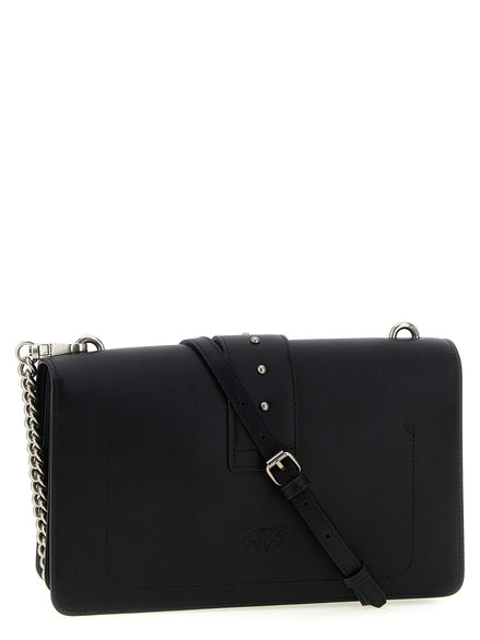 PINKO Black Goatskin Crossbody Bag