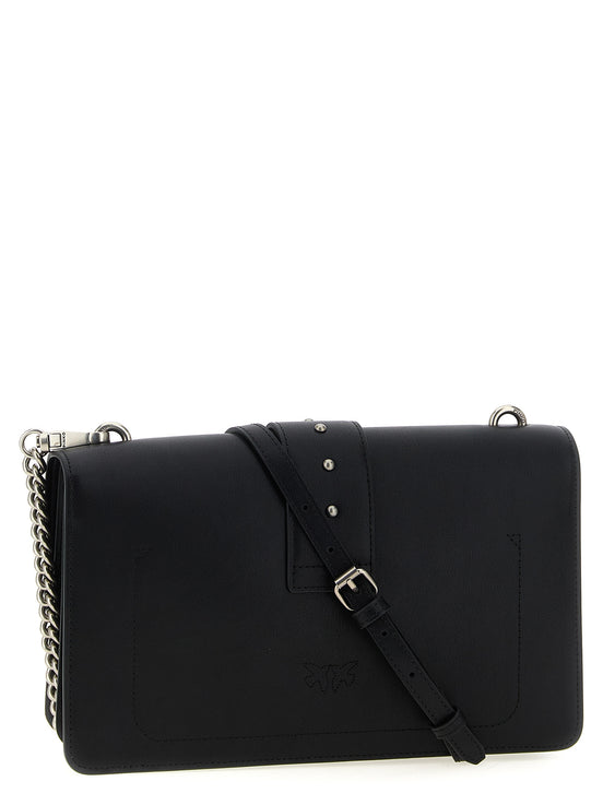 Τσάντα Crossbody από Μαύρο Δέρμα Κατσίκας PINKO