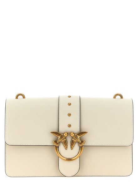 PINKO White Goatskin Crossbody Bag
