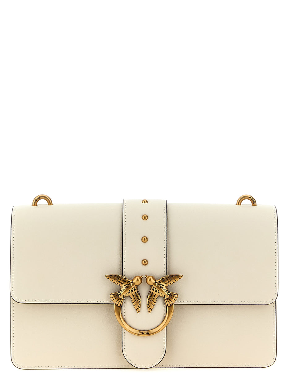 PINKO White Goatskin Crossbody Bag