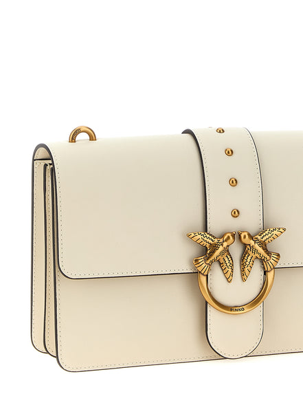 PINKO White Goatskin Crossbody Bag