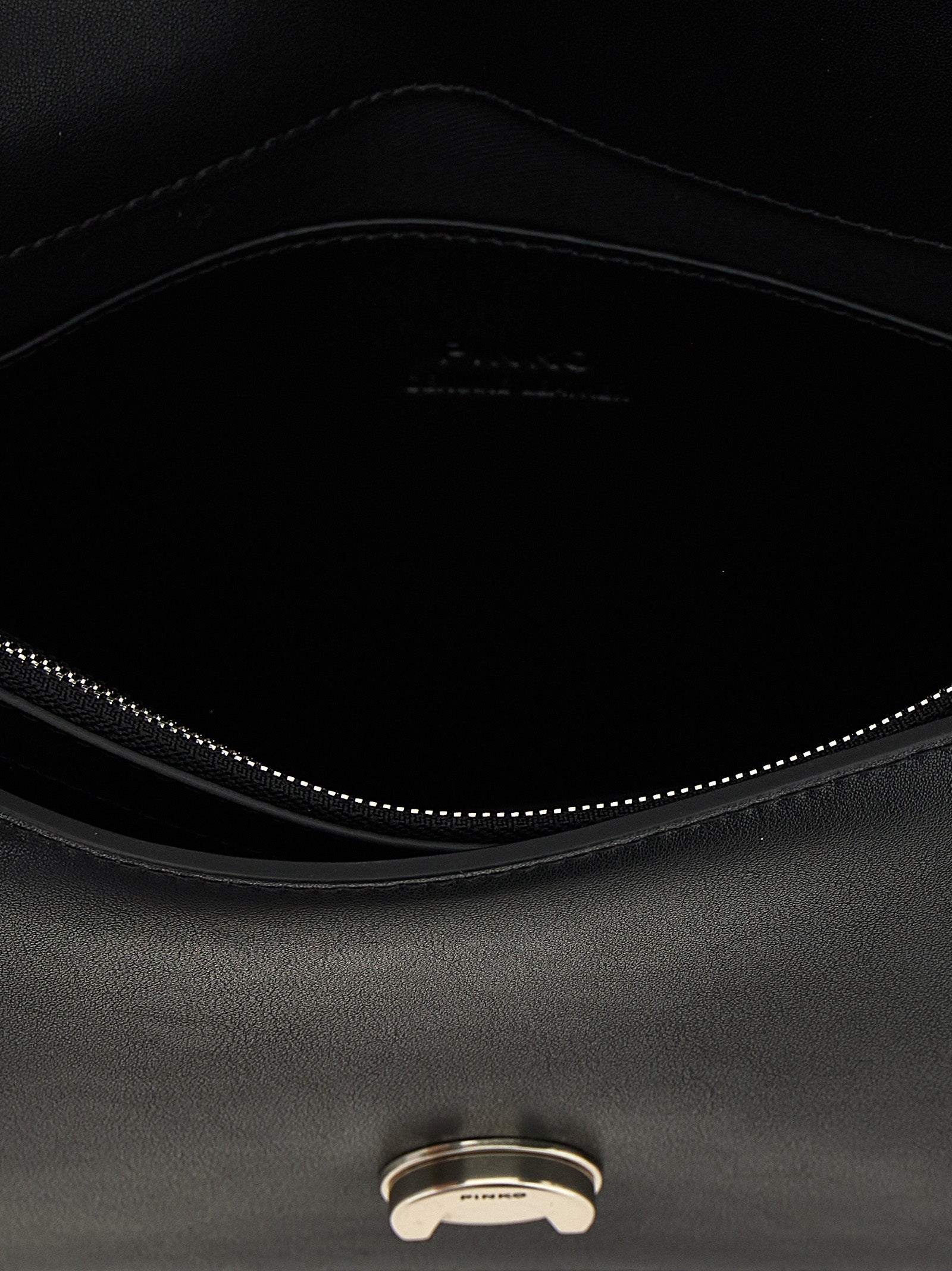 PINKO Black Goatskin Crossbody Bag