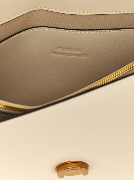PINKO White Goatskin Crossbody Bag
