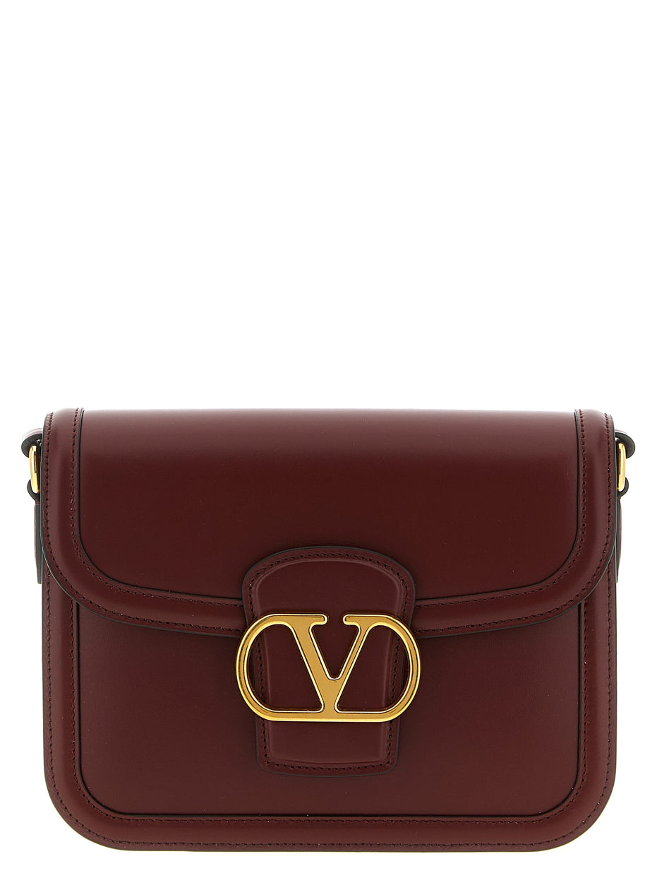 Valentino Garavani Bordeaux Calfskin Crossbody Bag