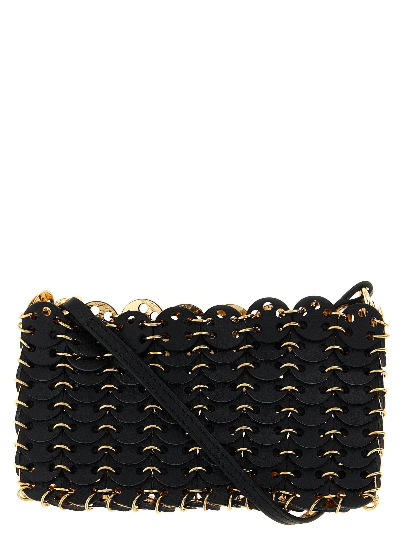 Paco Rabanne Black Calfskin Crossbody Bag