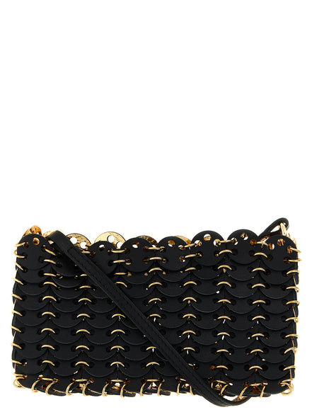 Paco Rabanne Black Calfskin Crossbody Bag