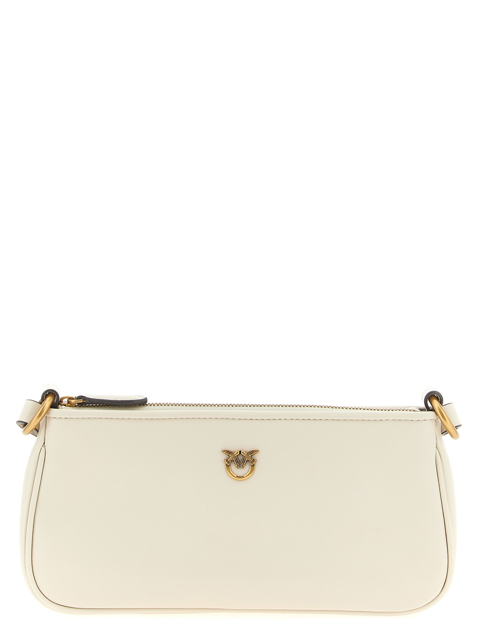 PINKO White Goatskin Crossbody Bag